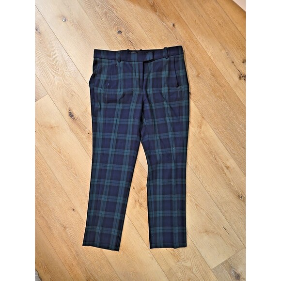 J Crew Maddie Preppy Plaid Tartan Office Career Wool Blend Ankle Pants Womens 6 - Picture 2 of 10